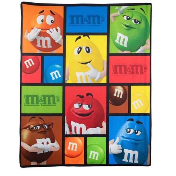 BUNDLE of M&M Fleece Blanket and Tote Bag NEW - Picture 2 of 5